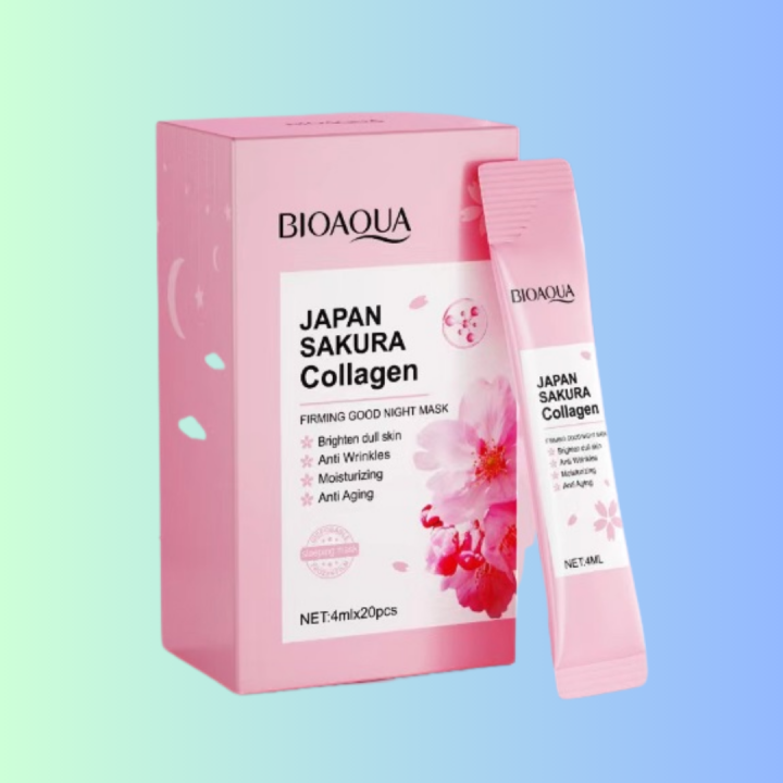 BIOAQUA JAPAN Sakura Collagen firming sleeping mask serum essence 20