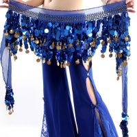 Fashion Girl Dancing Hip GoldSilver Coins Skirt Scarf Wrap Belt For Belly Dance