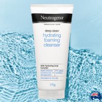 Neutrogena Deep Clean Hydrating Foaming Cleanser 175g ผลิตภัณฑ์ทำความสะอาดผิวหน้ากระจ่างใสสูตรพิเศษสินค้านำเข้าจากออสเตรเลียของแท้พร้อมส่ง