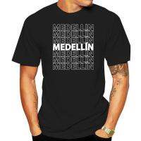 Medellin Tshirt For People Who Love Colombia T Shirt Black Letters Print Men Cotton Printed T Shirts Gildan