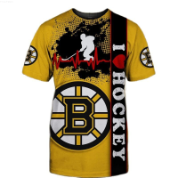 Mens Fashion Summer Casual Tops Boston  Black And White Stitching Geometric Pattern Letter B Print Bruins T-shirts{trading up}