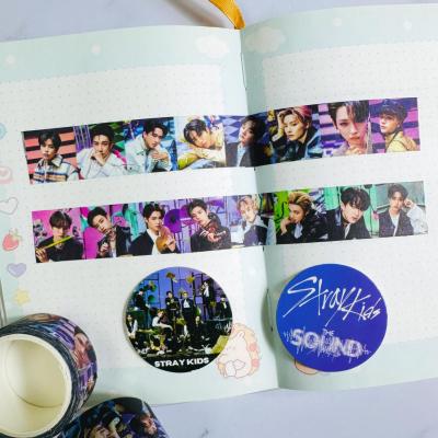 เทปตกแต่ง 5 เมตร Masking Tape Stray Kids :The Sound | Maxident | Maniac เทปกาวตกแต่งสติ๊กเกอร์ เทปย่นพิมพ์ลาย KPOP สเตรย์คิดส์