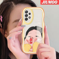 JIUMOO เคสปลอกสำหรับ Samsung Galaxy A52s 5G A52 4G A52 5G ลายการ์ตูนเด็กผู้หญิงสุดสร้างสรรค์สีสันสดใสเคสเคสซิลิโคนกันกระแทกโทรศัพท์ใสป้องกันเลนส์กล้องเคสนิ่มโปร่งใสง่าย