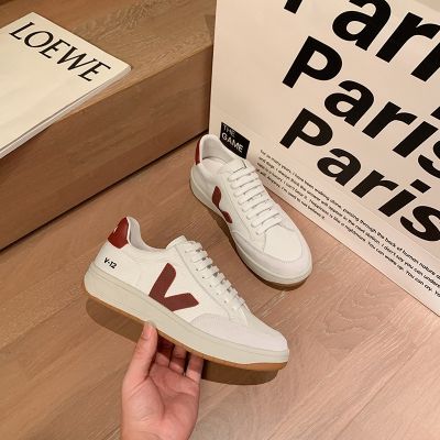 2023 new Vej same leather white shoes V12 shoes casual flat soled shoes Casual Shoes