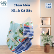 Chăn đũi trẻ em, chăn in hình hoạt hình, chăn đũi mùa hè mùa thu