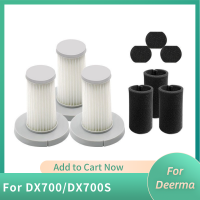 เหมาะสำหรับ DX700 Deerma DX700S เครื่องดูดฝุ่นอุปกรณ์เสริมตัวกรองแผ่นสำลีกรอง HEPA พิเศษสำหรับหน้าจอ