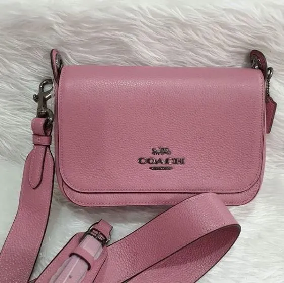 Coach 76698 Small Jes Messenger Bag Light Pink with Voucher and Free