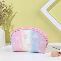 Hot FUDEAM แฟชั่น Glitter Heart แบบพกพาผู้หญิงกระเป๋าเครื่องสำอาง Travel Toiletry Storage จัดระเบียบกระเป๋าถือกันน้ำหญิงแต่งหน้า Case