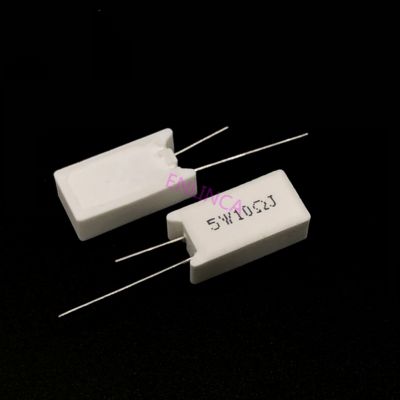 【jw】♟✠  5 Pcs 5W cement resistance 0.05   100K ohm 5  0.1R 0.15R 0.22R 0.25R 0.39R 0.47R 1R 10RJ 100R 150R resistor