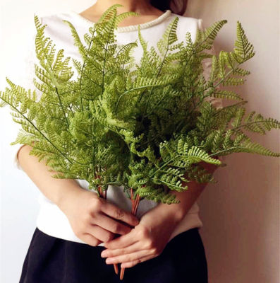 【cw】One Real Touch Feeling Fern leaf Bunch Artificial Fern Greenery Evergreen Plant for Wedding Centerpieces Decorative Greenery