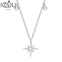 IOGOU 3Mm Moissanite Star สร้อยคอผู้หญิง Starburst North-Star Charm จี้ Virgin Girls Choker เครื่องประดับของขวัญ20