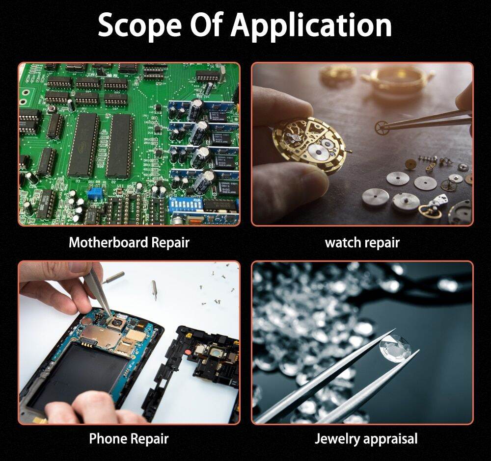 【ส่งของจากประเทศไทย】BEATY Telescopic Magnifier Glasses Loupes LED Light