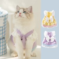 Puppy Dress Spirng Summer Sweet Princess Skirt Cat Cute Desinger Bowknot Vest Pet Fashion Shirt Small Dog Clothes Yorkie Poodle Dresses