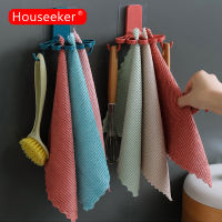 Houseeker Flower Shape Towel Hooks Oragnizer Kitchen Towel Hanger Storage Rack Bathroom Drying Holder