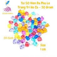 Túi 50 viên đá pha lê size NHỎ 1 cm trang trí hồ cá cảnh