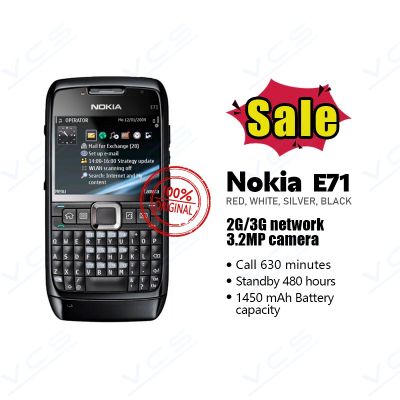 Nokia สำหรับ E71 GPS 5MP WiFi โทรศัพท์มือถือปลดล็อก E Series โทรศัพท์มือถือฟังก์ชั่นโทรศัพท์พื้นฐาน