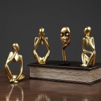 【CC】✖♘  Thinker Resin Statue Abstract Figurine Crafts Sculpture Room Desktop Decoration Accessories