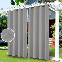 Indoor Outdoor Curtains for Patio Thermal InsulatedSun Blocking Blackout Waterproof Curtains for Bedroom Porch Pergola