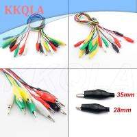 QKKQLA 10pcs Alligator Clip Colorful Cord Electronic DIY Double-head Test Power Cable Connection Line Accessories Electrical