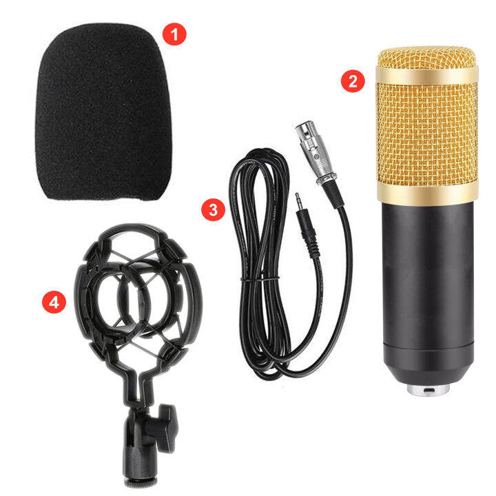 MallCasing Microphone Mic Condenser BM 800 with Audio Splitter Lazada Indonesia