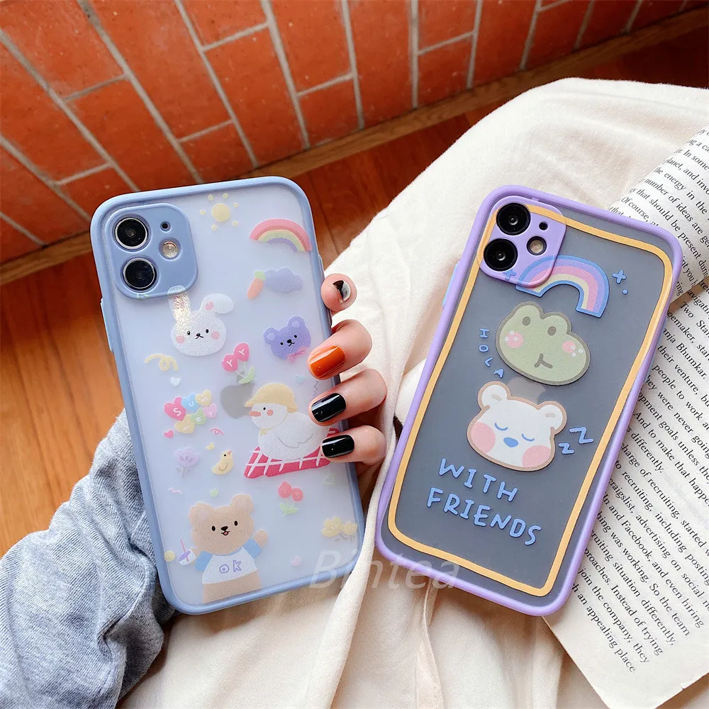 Cute Animal Case for Xiaomi Poco X3 Pro X3 NFC M3 Redmi Note 10 Pro Redmi  9T 9A 9C 8A Note 7 Note 8 Pro Note 9 Pro Note 9S Mi Note