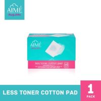 AIME สำลีแผ่น Less Toner Cotton Pad กิน Toner น้อยลงอ่อนโยนต่อผิว (1 กล่อง) (80 แผ่น/กล่อง)