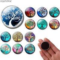 Klimt Tree Of Life Fridge Magnet Art Tree Refrigerator Magnets 30MM Set Glass Cabochon Decoration Fridge Stickers Home Decor