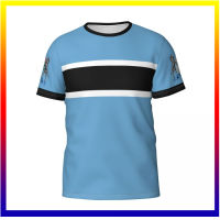 หมายเลขชื่อที่กำหนดเอง Botswana Flag Badge เสื้อยืดผู้ชาย 3D เสื้อยืดผู้หญิงเสื้อทีมฟุตบอลแฟนฟุตบอลของขวัญเสื้อยืด XS-5XL