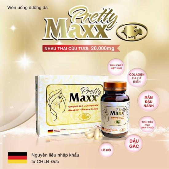 Viên uống dưỡng da nhau thai cừu pretty maxx - ảnh sản phẩm 1