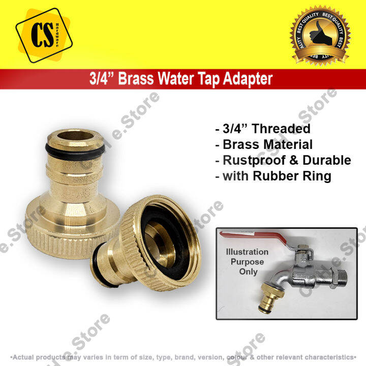 Brass Water Tap Adapter 3/4 inchi Tap Connector Faucet Adaptor for