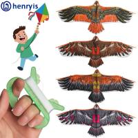 HENRYIS ดีที่สุด สายว่าว 30 เมตร DIY ของขวัญสำหรับเด็ก ของเล่น ว่าว 1.1 ม. นกบิน Flat Eagle