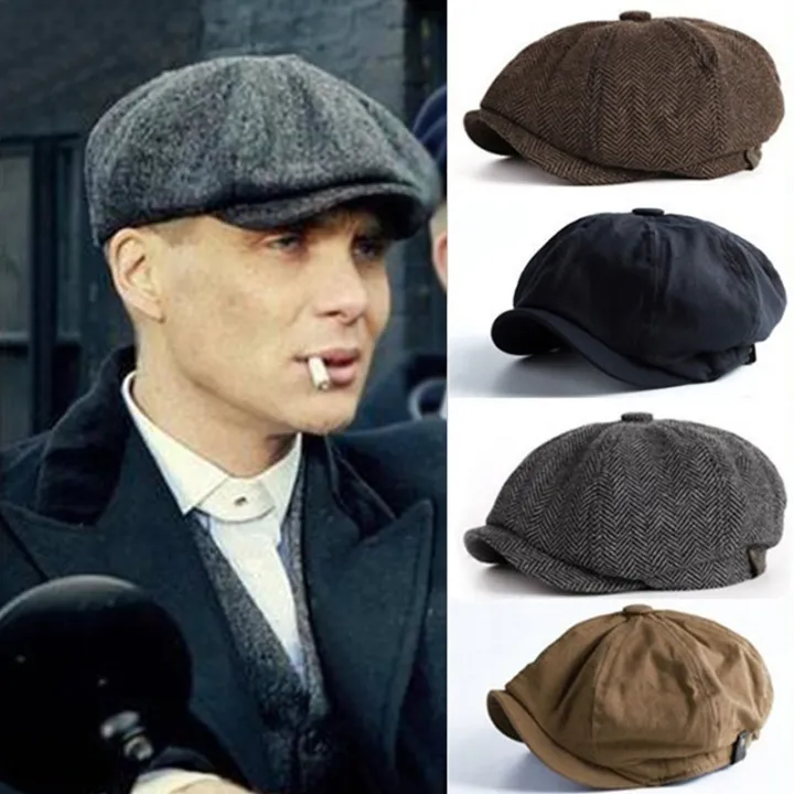 New Fashion Men Retro Beret Peaky Blinders Wool Blend Vintage Herringbone  Tweed Men Casual Newsboy Hat Flat Cap Men Casual Octagonal Hat | Lazada PH