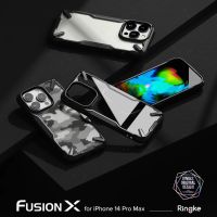 เคสโทรศัพท์มือถือ แบบใส ลาย Ringke Fusion-X สําหรับ iPhone 12 13 14 Plus Pro Max