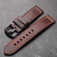 Suitable For Handmade Hall genuine leather strap 20 22 24mm soft thickened retro