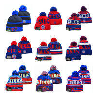 Football Sport Buffalo City Beanie Embroidery Rugby Bills Team Knitted Hats Women Men Winter Cap Warm Baggy Beanies Knit