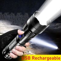 2023❦♕✥ Powerful LED Flashlight Waterproof USB Charging Torch 18650 Battery Strong Light Flash Light For Outdoor Camping Hiking