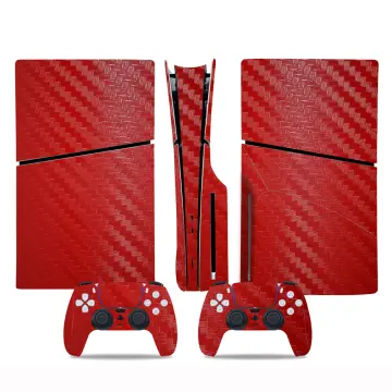 Game controller skin sticker for ps5 slim disc console, 2 controllers skin  sticker for ps5 slim