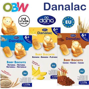 Danalac, Banana Baby Biscuits Pack of Finger Food Snack for