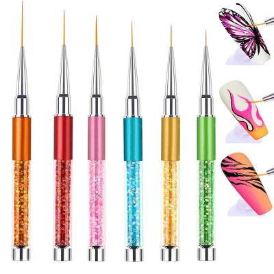 3D Nail Art Pen 6 Set of Durable and Convenient Nail Art Drawing Line Pen Nail Dotting Painting Drawing Pens for Pulling Lines and Details excitement