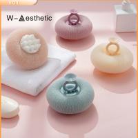 W-AESTHETIC 2Pcs สะดวกสบายๆ โคลนถูหลัง ใช้งานได้จริง พร้อมตัวดูด ลูกบอลอาบน้ำอาบน้ำ ลูกบอลอาบน้ำขัดผิว ลูกบอลนวดอาบน้ำ ผ้าขนหนูขัดพื้น