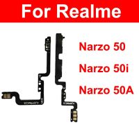 ปุ่มปรับระดับเสียงสำหรับ Realme Narzo 50 Pro 50I 50A Prime 4G 5G ปุ่มปรับระดับเสียงเปิดปิดไฟแป้นข้าง Flex