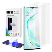 [Electronic film] กระจกนิรภัยยูวีแบบนาโนกาวเต็มสำหรับ Samsung Galaxy Note 10ป้องกันหน้าจอ UV สำหรับ Galaxy Note10 Plus กระจกโค้ง