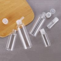 1Pc Transparent Refillable Bottles Travel Flip Top Cap Empty Container Cosmetics Lotion Shampoo Conditioner Bottles 5ml-250ml