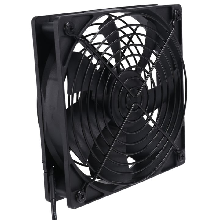dual-120mm-5v-usb-powered-pc-router-fans-with-speed-controller-high-airflow-cooling-fan-for-router-modem-receiver