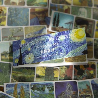 30 Sheets Van Gogh Starry Sky Decorative Stickers Book For Diary Planners Journal DIY Arts Crafts Album Notebook Stickers Labels