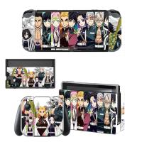 Vinyl Screen Skin Anime Demon Slayer Protector Stickers for Nintendo Switch NS Console + Controller + Stand Holder Dock Skins