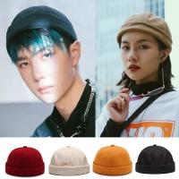 Sailor Cap Brimless Hat Docker Hat  Vintage melon skin cap pure cotton unisex Beanie for men and women hat In stock (7 colors) 【JULY]