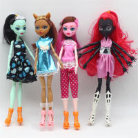 4pcslot Fashion Monster Fun High Dolls Monster Black Spider Moveable Body Girls Toys Kids Gifts