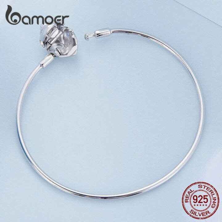 bamoer-100-925เงินสเตอร์ลิง-forever-love-bright-heart-สร้อยข้อมือผู้หญิงรูปหัวใจมูนสโตนกำไลข้อมือแฟชั่นเครื่องประดับ-bsb093