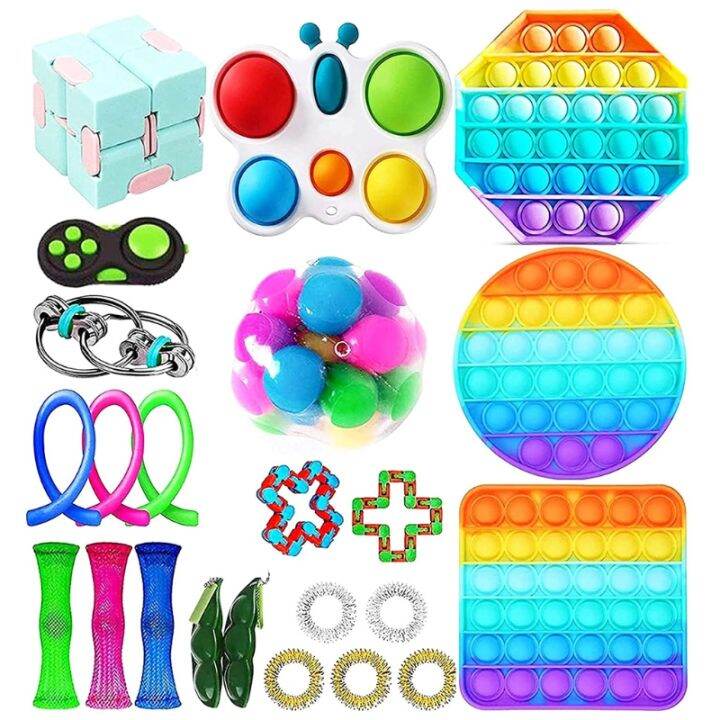 Newest Sensory Fidget Toys Set 23 Pack, Autism Needs Stress Relief Toys ...